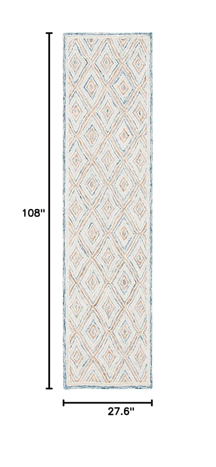 Capri CPR217 Hand Tufted Runner Rug - Navy - 2'3"x9' - Safavieh.