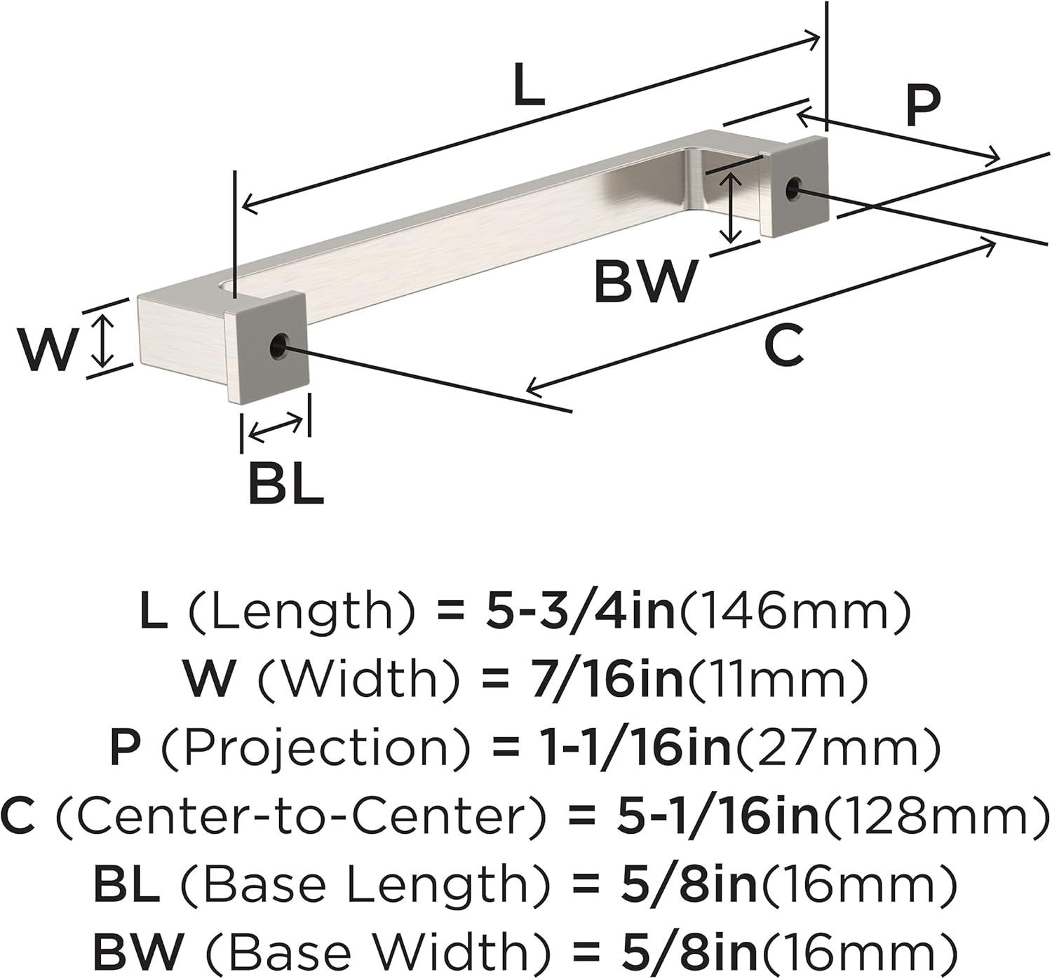 Bridgeport 5 1/16" Center Handle Pull Multipack