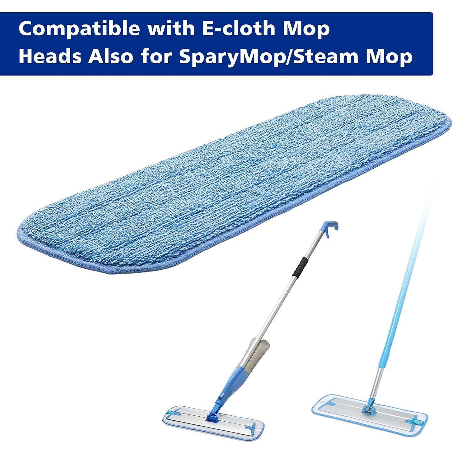 Replacement Washable Microfiber Absorbing Mop Head - Compatible with E-Cloth Deep Clean Mop Head, Wet & Dry Cleaning Cloth Refills for All Hard-Floor (Blue) 6Pack