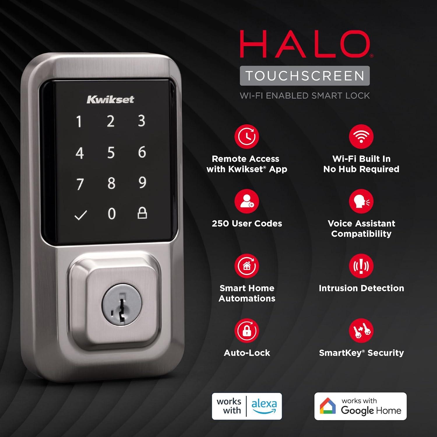 Kwikset Halo Touchscreen Wi-Fi Smart Lock in SN