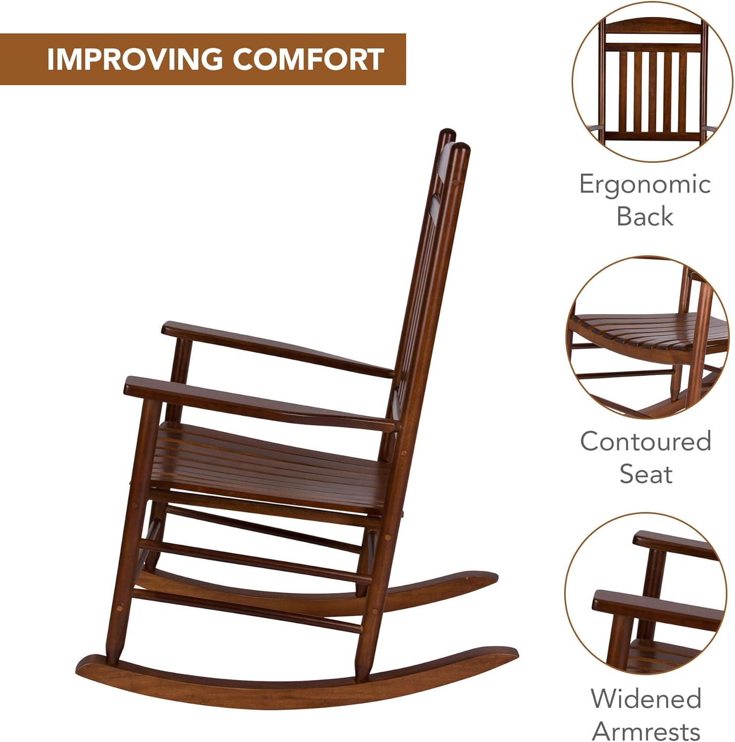 Shine Company Maine Porch Rocker - Oak