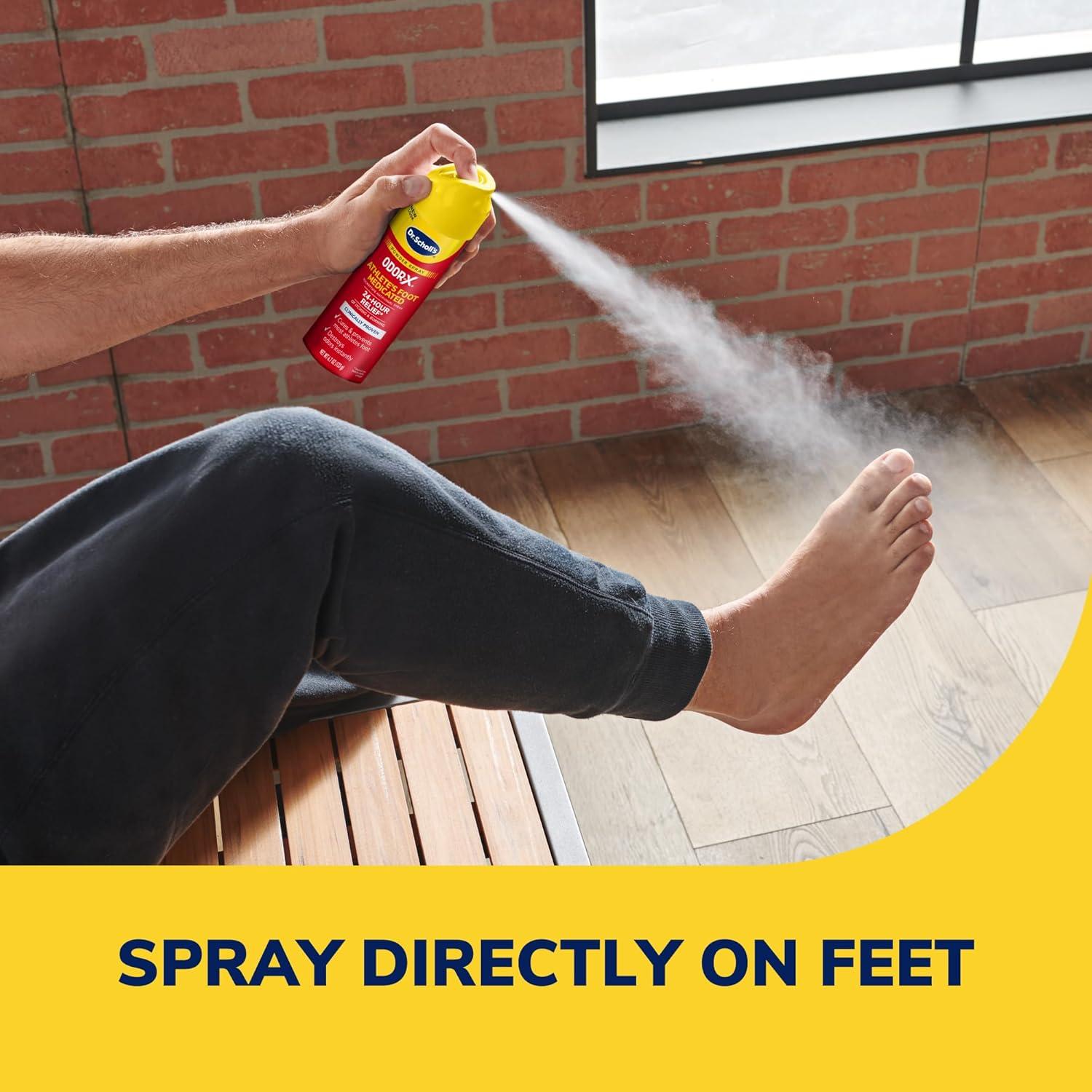 Dr. Scholl's Odor-X Athlete's Foot 24hr Medicated AF Spray Powder - 4.7oz