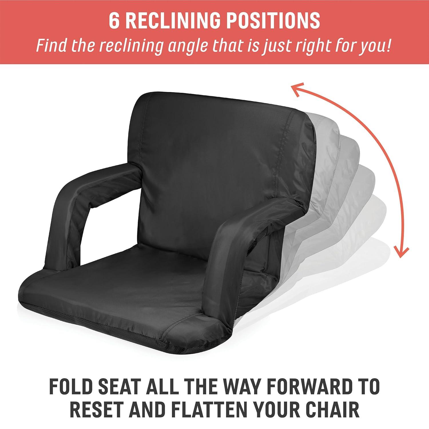 ONIVA™ Ventura Reclining Bleacher Seat with Armrests and Back Support