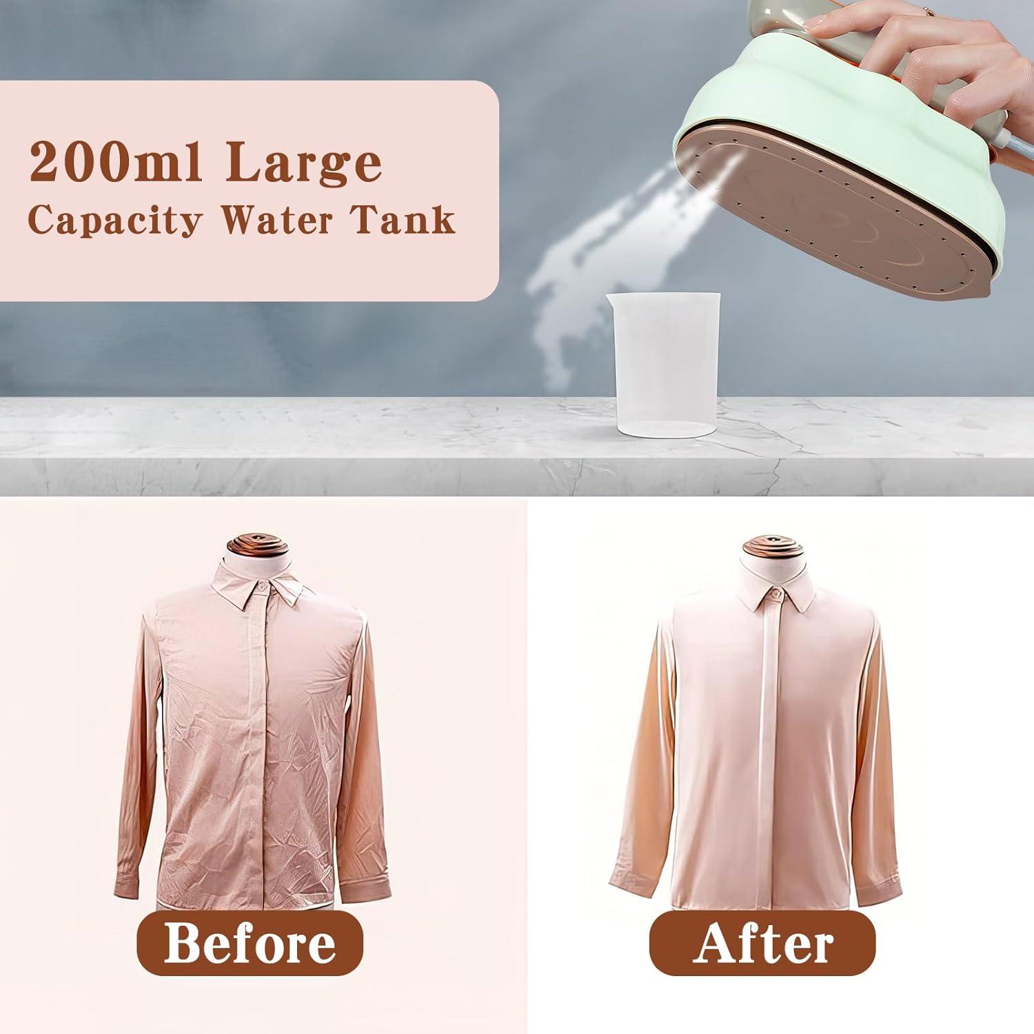 2024 New Steamer Iron For Clothes Travel Mini: Handheld Size Portable Clothing Small Garment Electric Steam Ironing Machine For Travel College Dorm Home Essentials - Light Blue