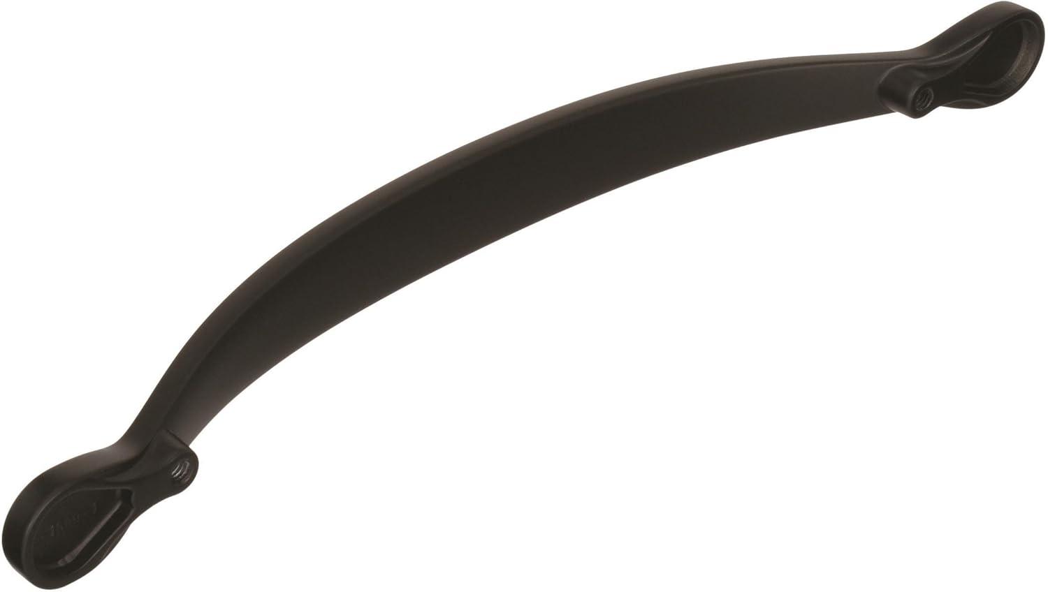 Amerock Inspirations 6-5/16 inch (160mm) Center-to-Center Matte Black Cabinet Pull