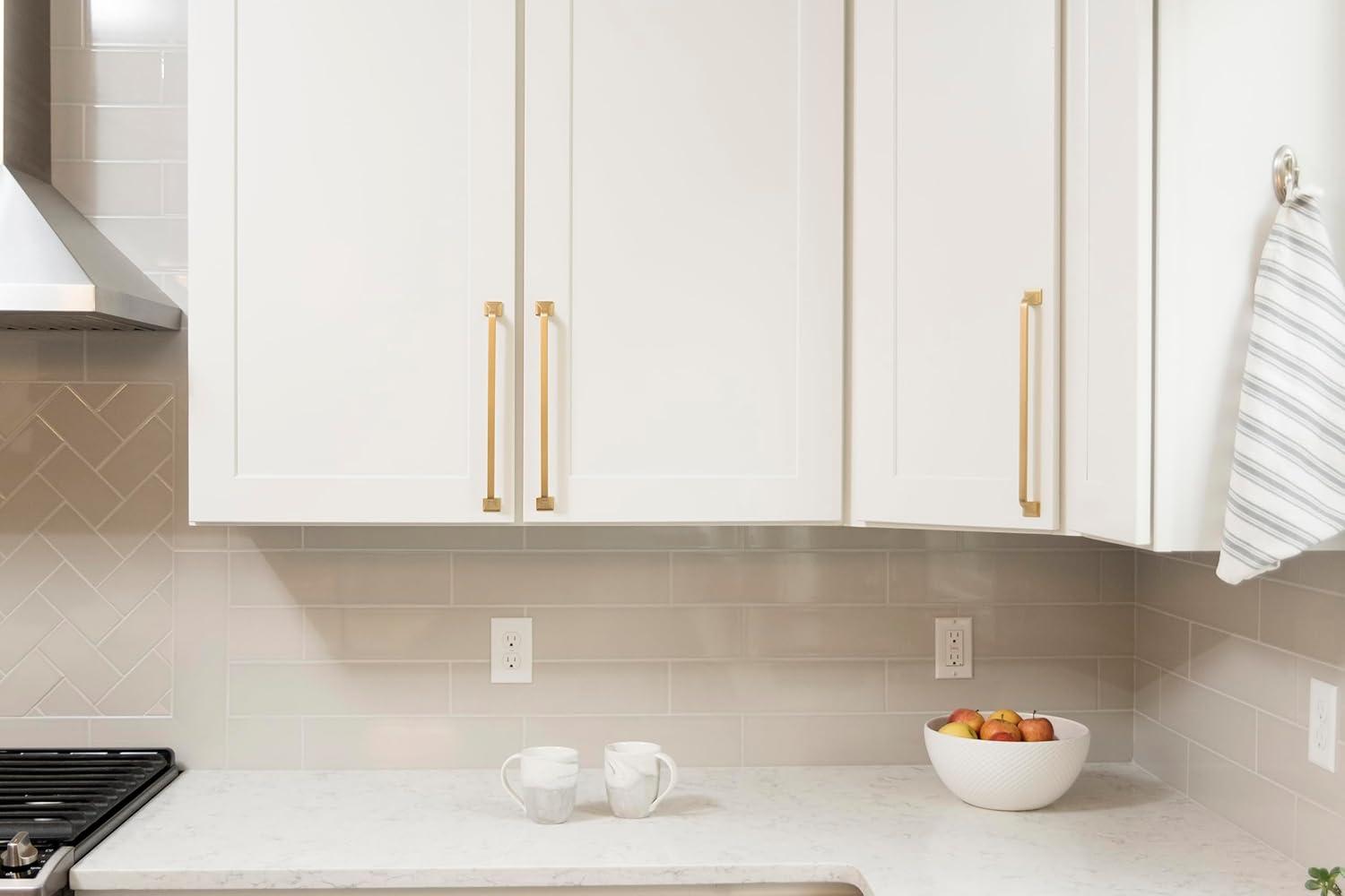 Forge Kitchen Cabinet Handles, Solid Core Drawer Pulls for Cabinet Doors, 5-1/16" (128mm)