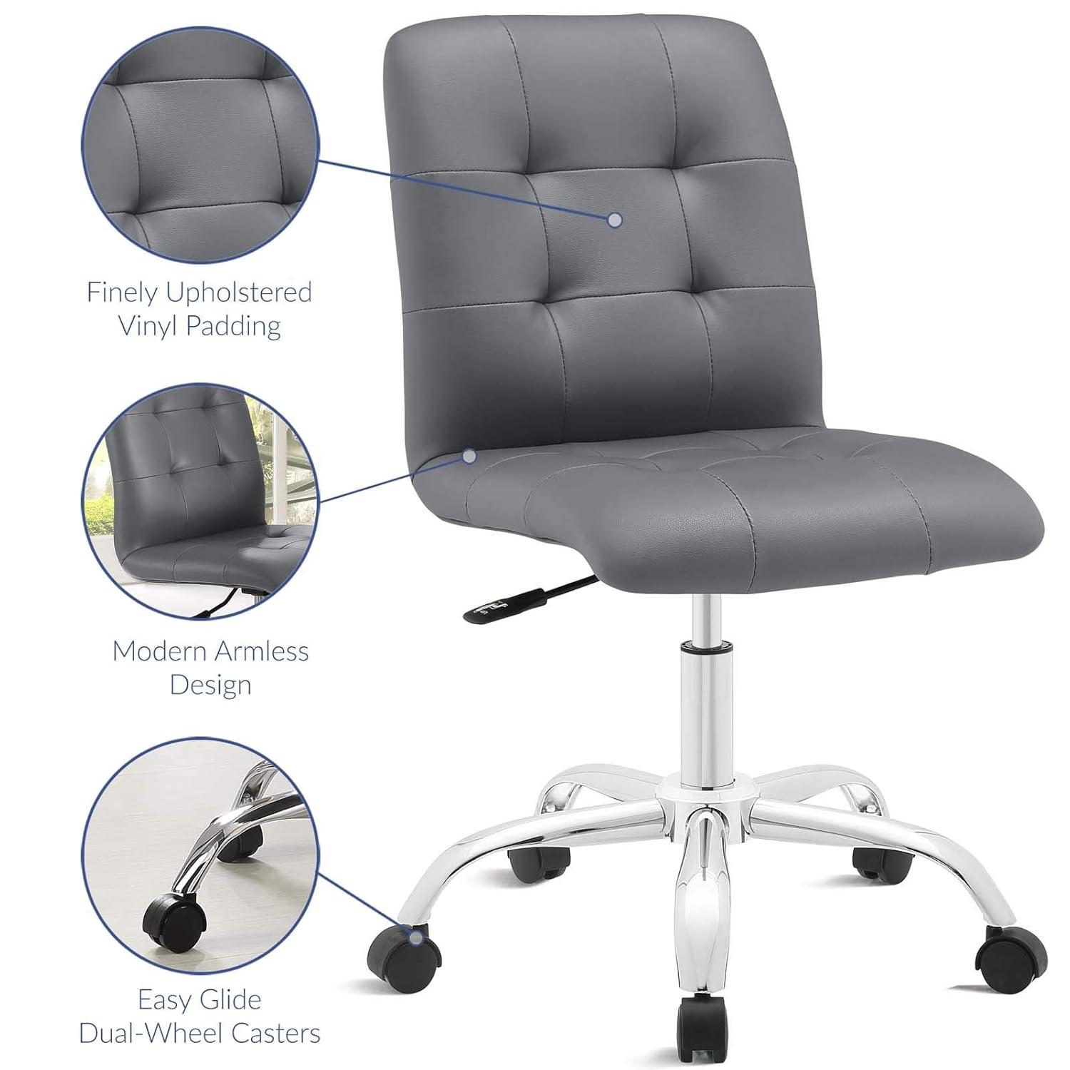 Modway Prim Armless Mid Back Office Chair