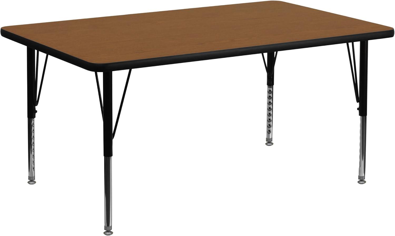 Goddard 24''W x 48''L Rectangular HP Laminate Activity Table - Adjustable Legs