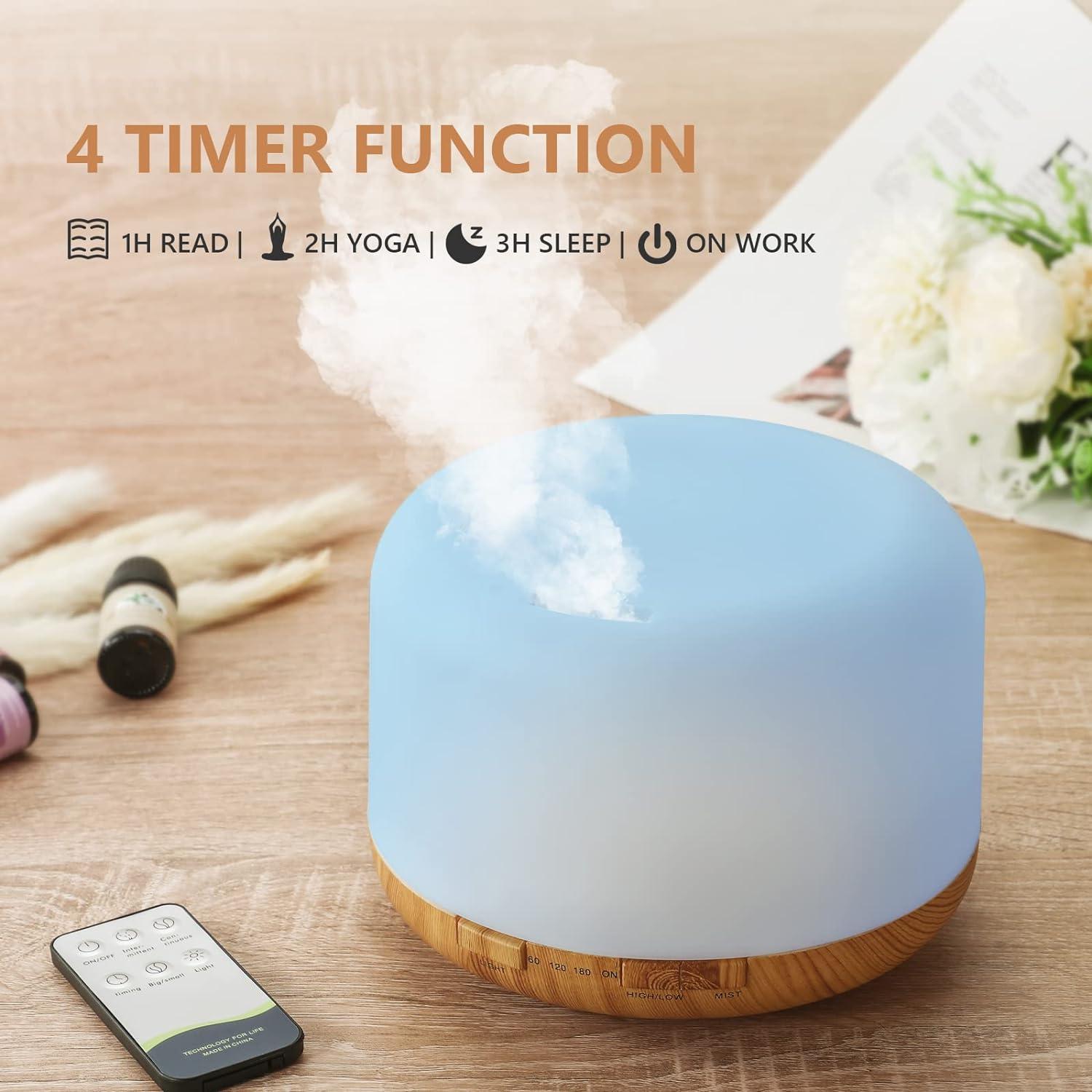 Round 500ml LED Electric Aromatherapy Diffuser