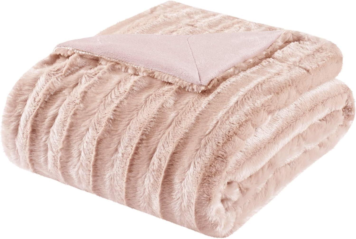 50"x60" York Long Faux Fur Throw Blanket