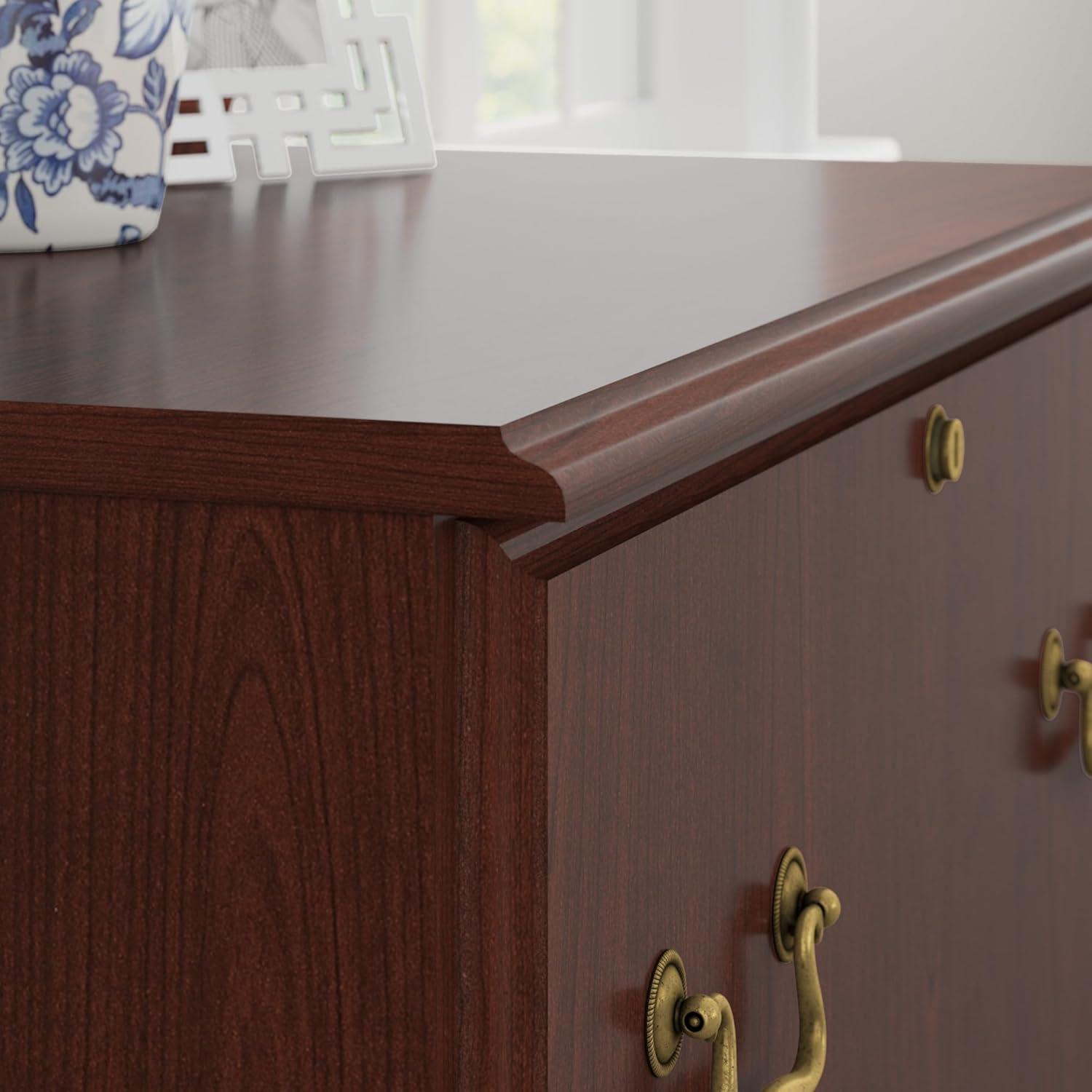 Bush Furniture Saratoga Lateral File Cabinet in Harvest Cherry