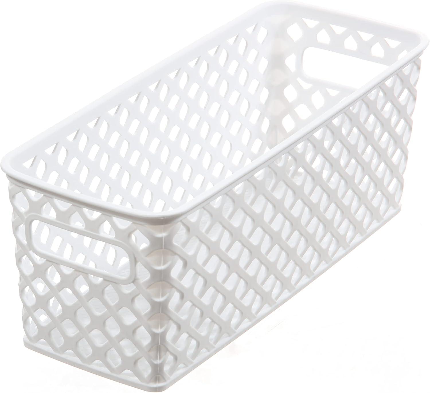 8 Piece Decorative Basket Set - White