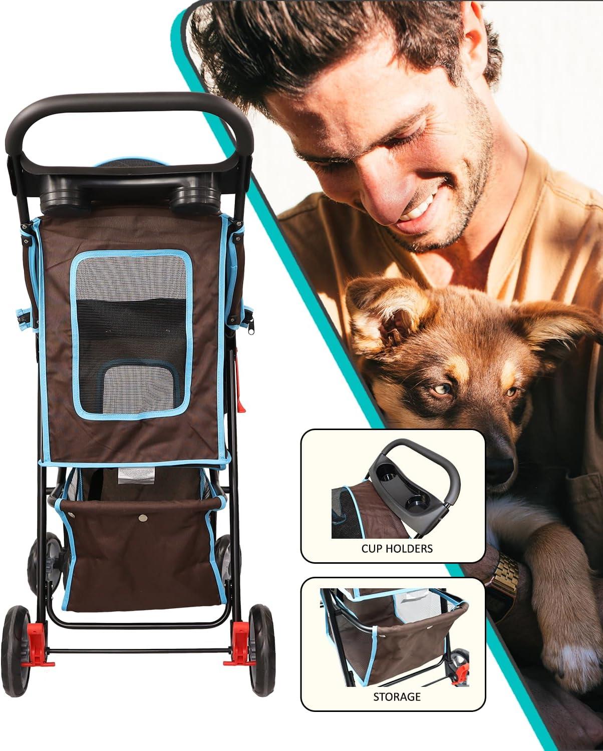 AmorosO Foldable Pet Stroller