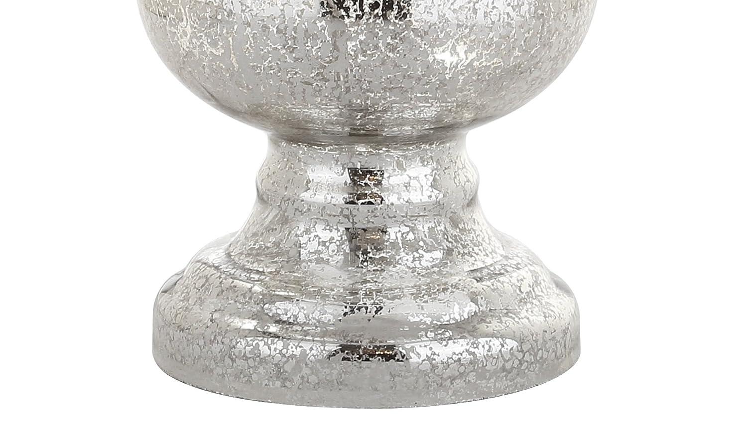 JONATHAN Y JYL1061D-SET2 Genie 28.5" Glass LED Table Lamp, Contemporary, Transitional for living room, dinning room, bedroom, office Bulb Included, Mercury Silver (Set of 2)