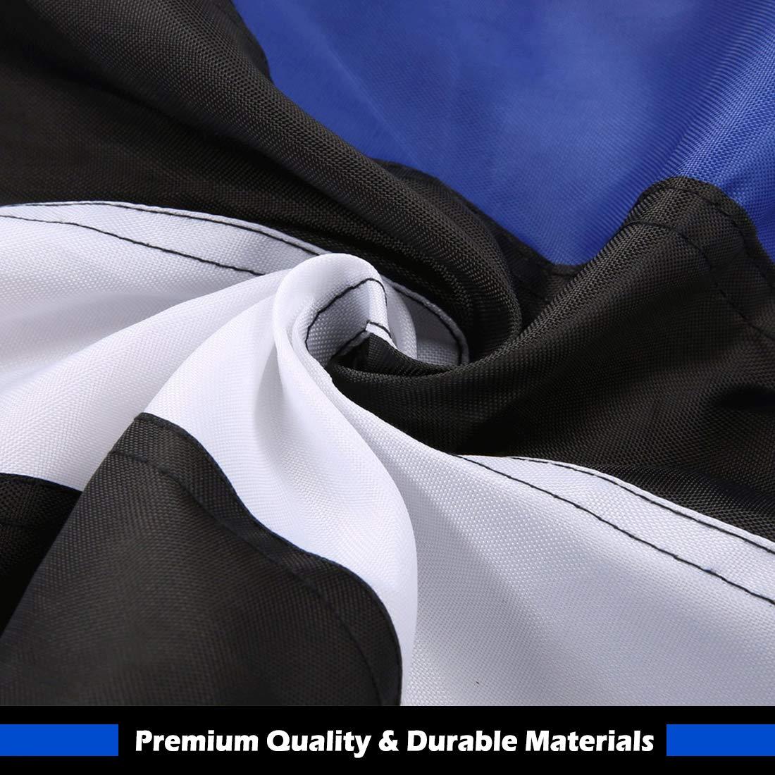 Thin Blue Line Flag United States Policeman Banner Polyester 3x5 Foot Flags Vivid Color and UV Fade Resistant Flag Outdoor Banner