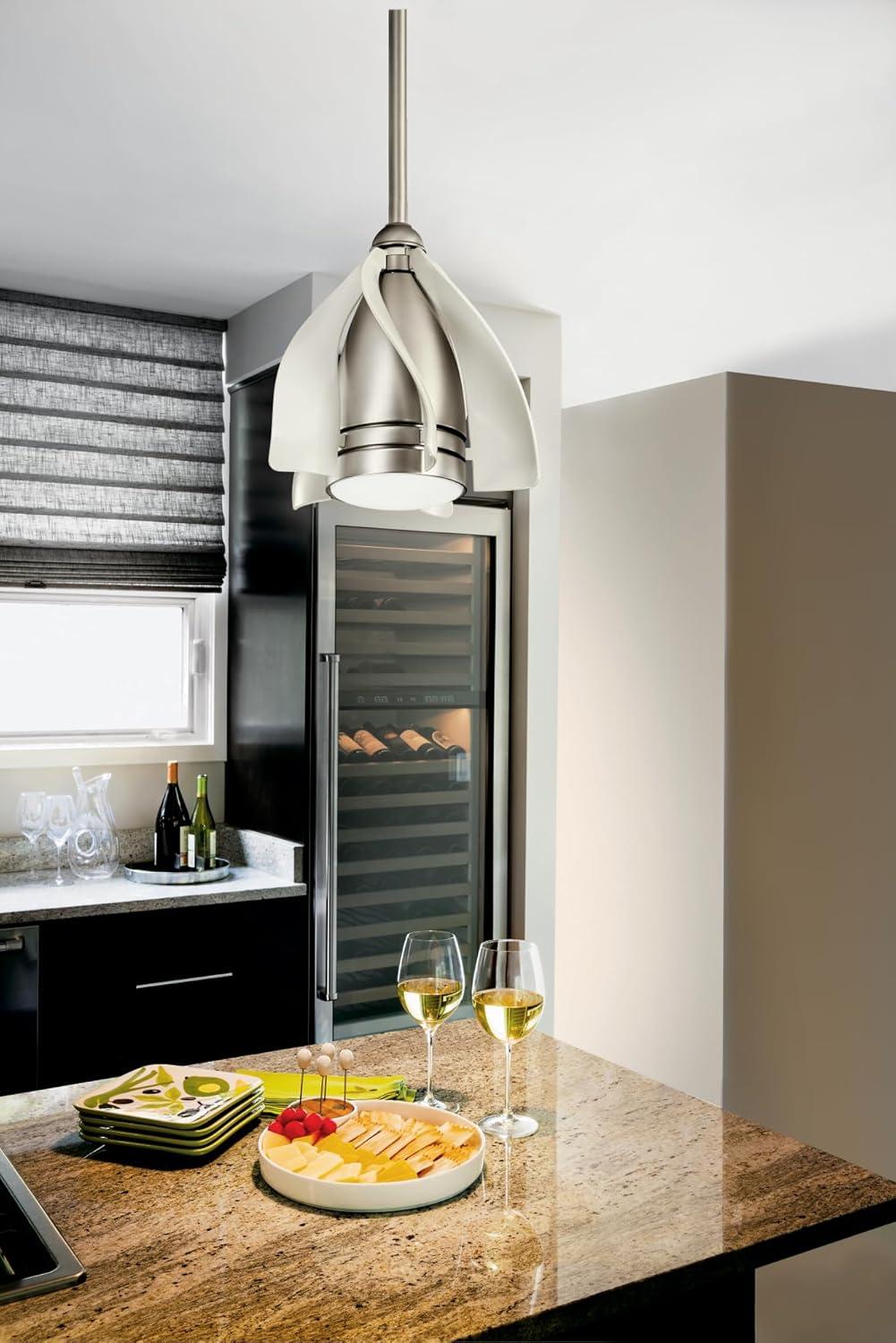 Ceiling Fan with Light Kit 19.75 inches Tall By 15 inches Wide-Brushed Nickel Finish Bailey Street Home 147-Bel-1788220