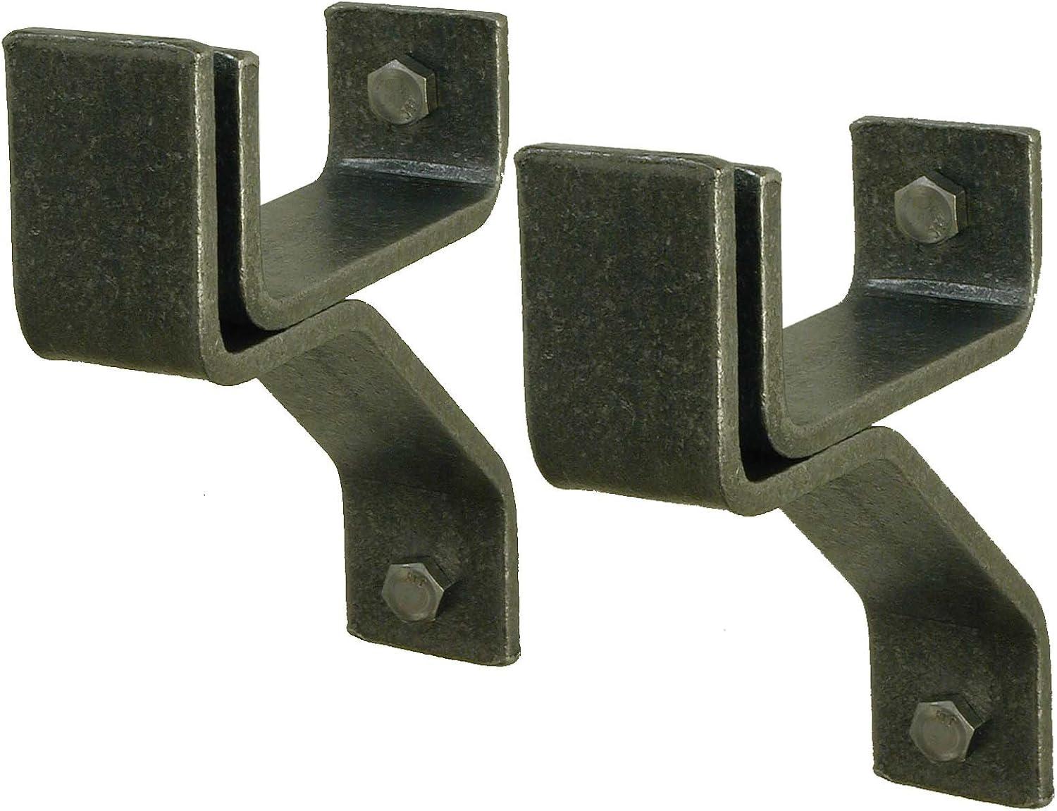 Hammered Steel 4-Inch Wall Brackets for Shelves and Bars