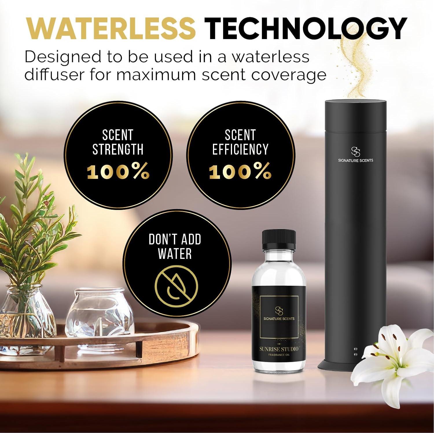 Signature Scents - Luxury Hotel Collection - Hotel Fragrance Oil - Diffuser Oil Blends for Aromatherapy (Sunrise Studio) 4.05 Fl Oz (120ml) + 2 Free Samples