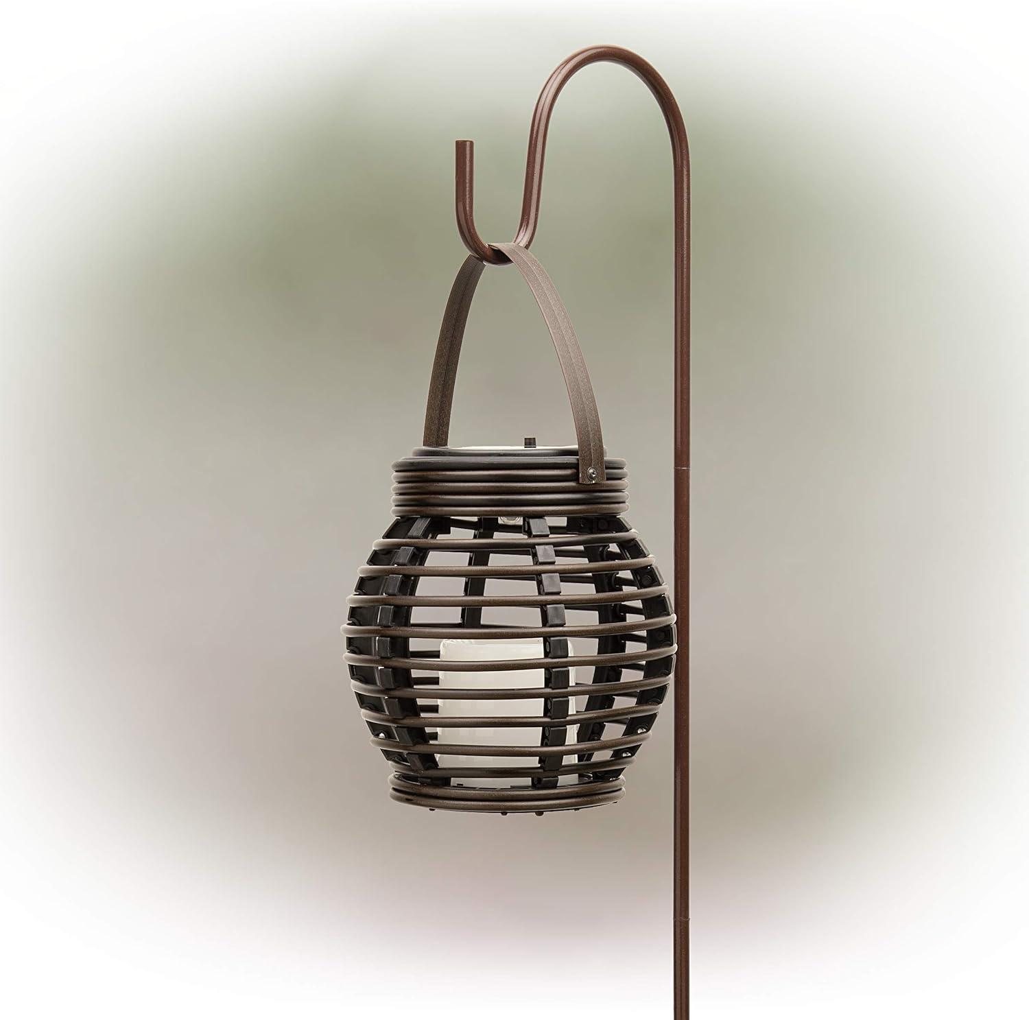 Outdoor Solar LED Lantern with Shepherd's Hook