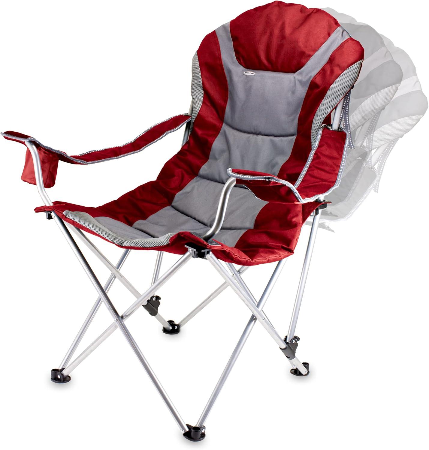 Picnic Time 803-00-100-000-0 Reclining Camp Chair - Red