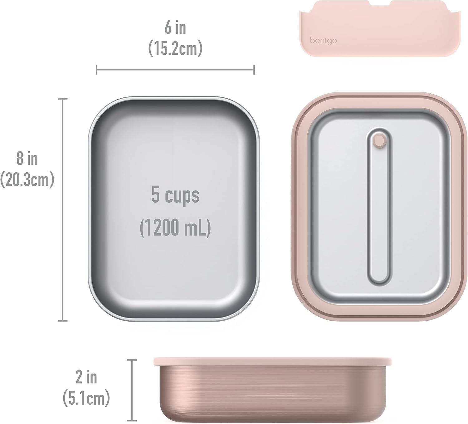 Rose Gold Stainless Steel Leak-Proof Bento Lunch Box