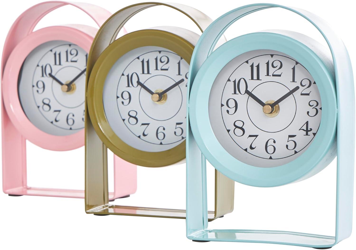 Lailah Metal Clock With Arched Stands (Set of 3)