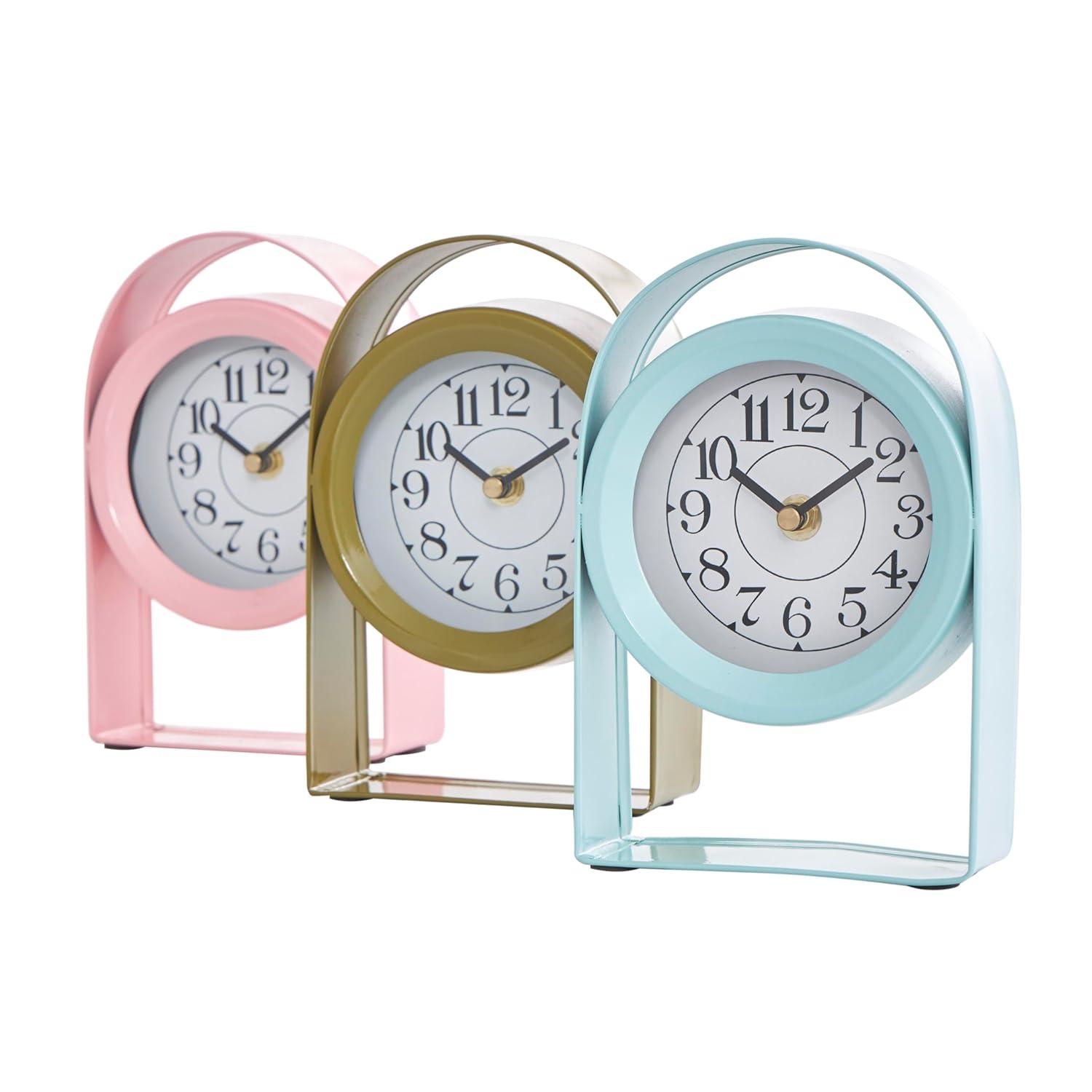 Lailah Metal Clock With Arched Stands (Set of 3)