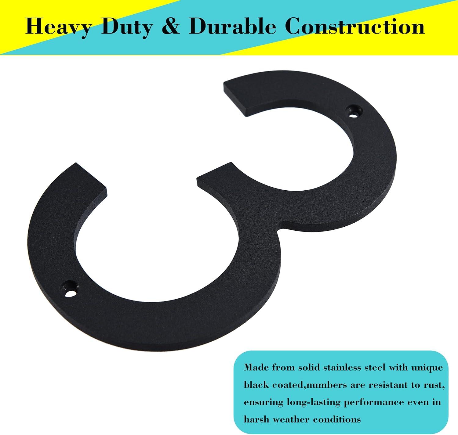 Barton 6'' H Stainless Steel House Number