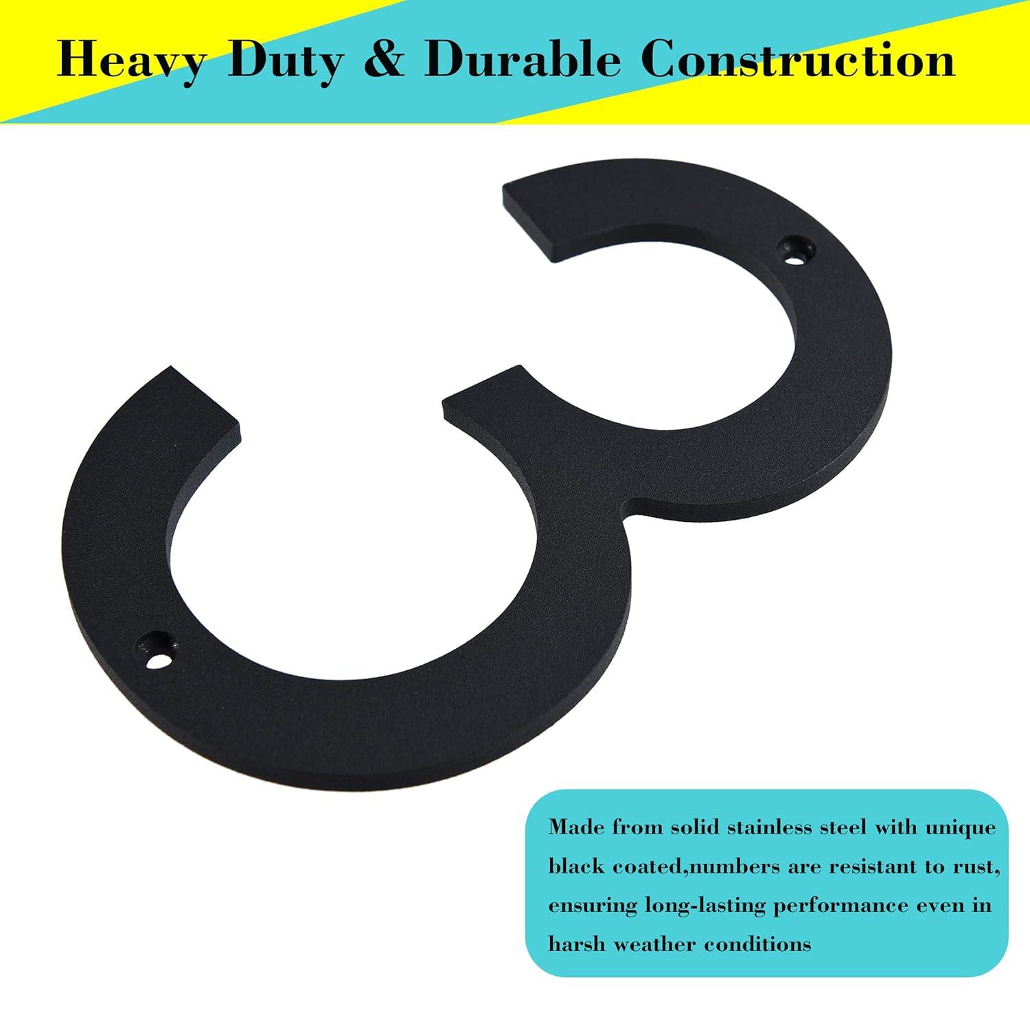 Barton 6'' H Stainless Steel House Number