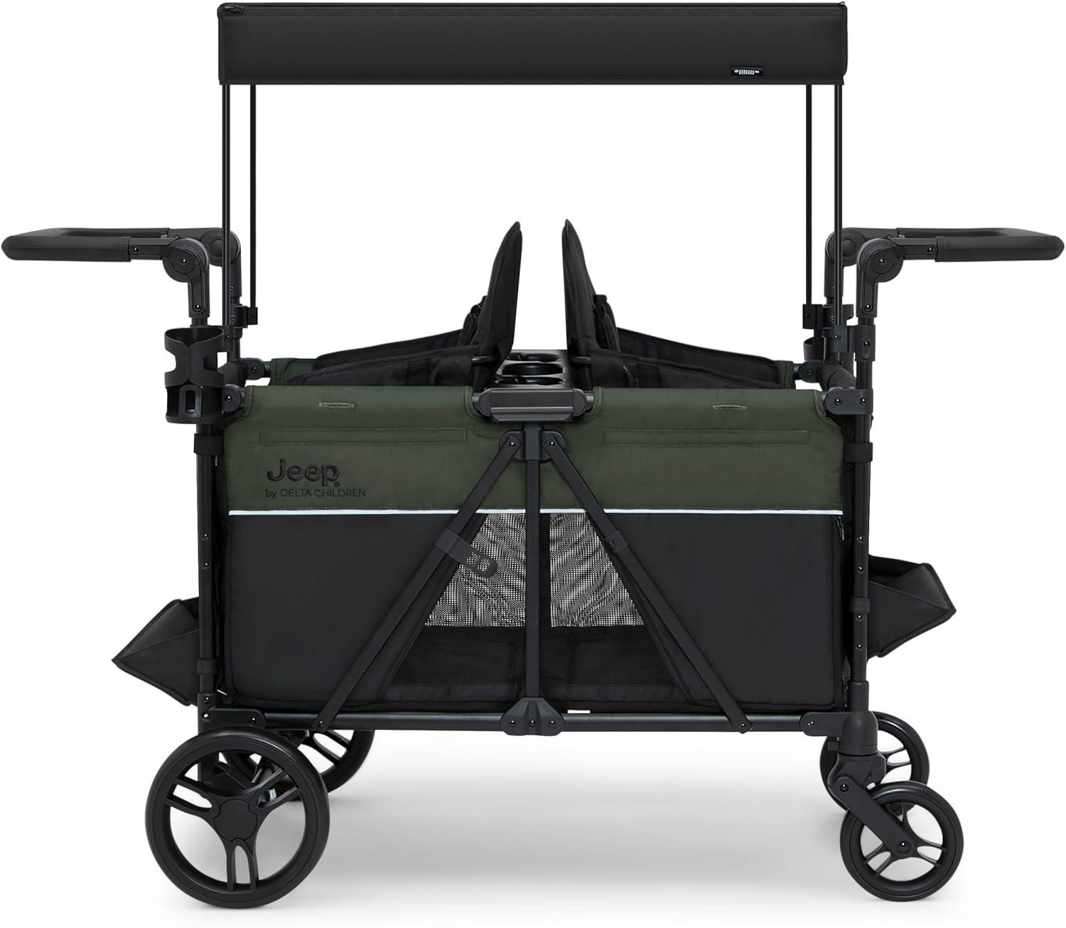 Jeep Aries Stroller Wagon by Delta Children - Black/Green