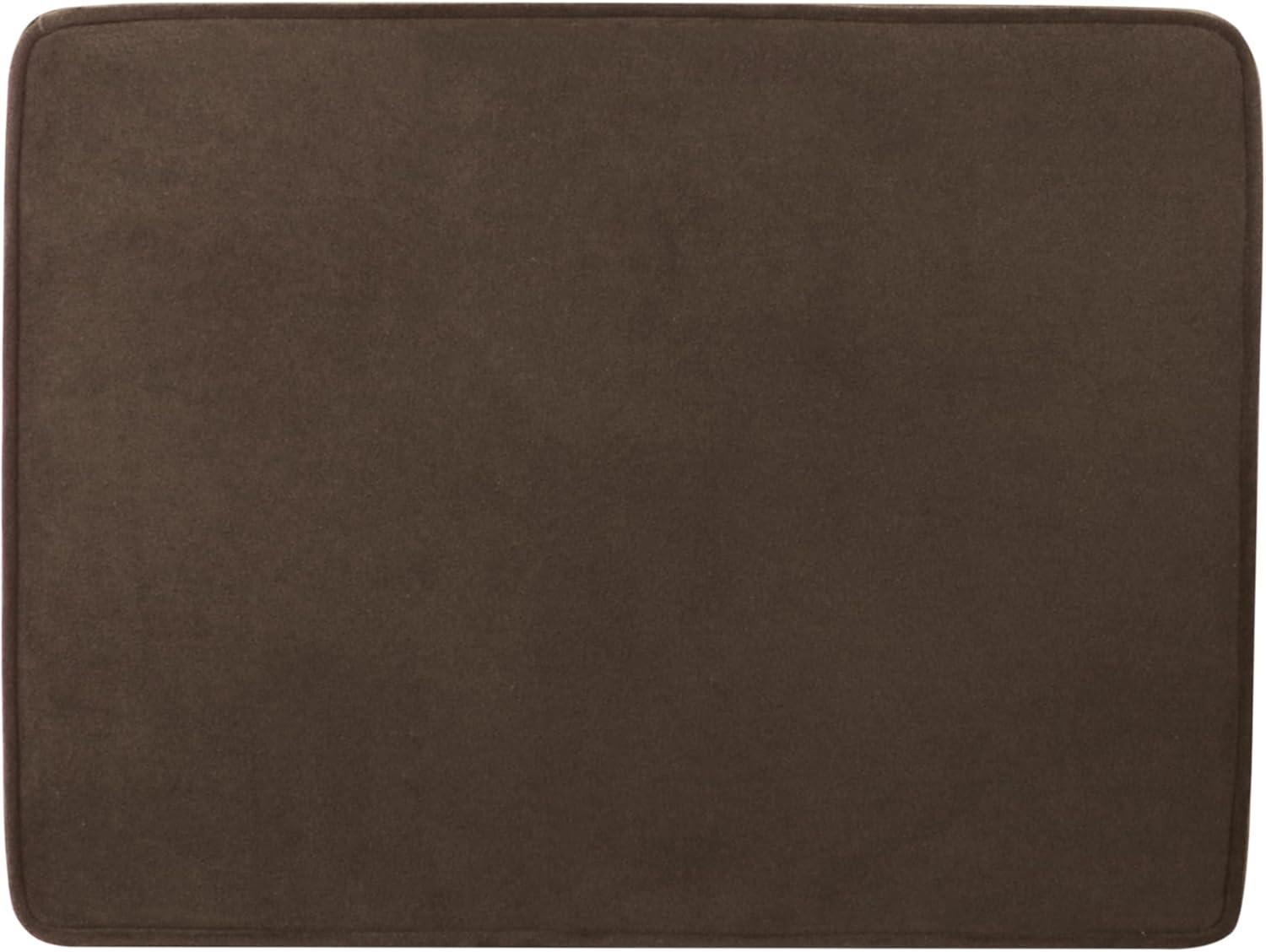 24" Dinah Storage Ottoman Chocolate Brown - HomePop: Velvet Upholstered, Honey Oak Wood Legs, Safety Hinges