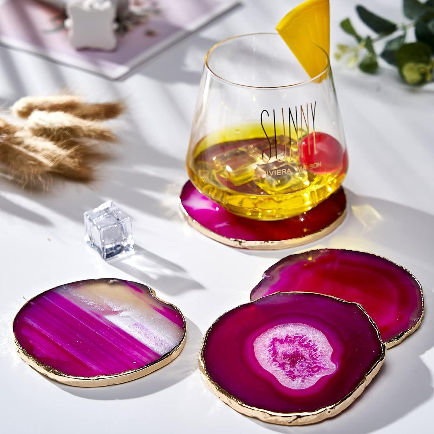 Agate 4 Piece Coaster Set