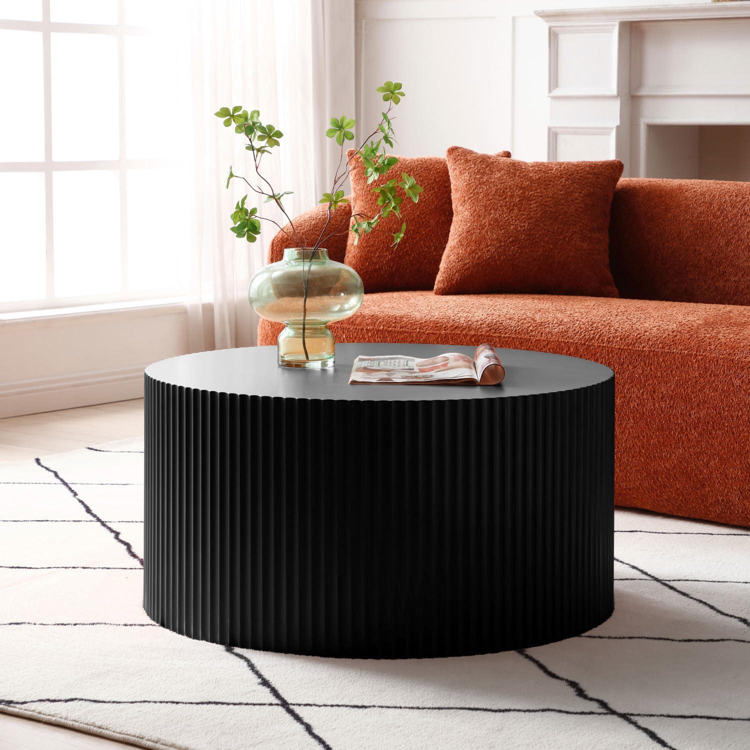 Williamspace Nesting Coffee Table Set, Modern Luxury, 2 Pieces, Black