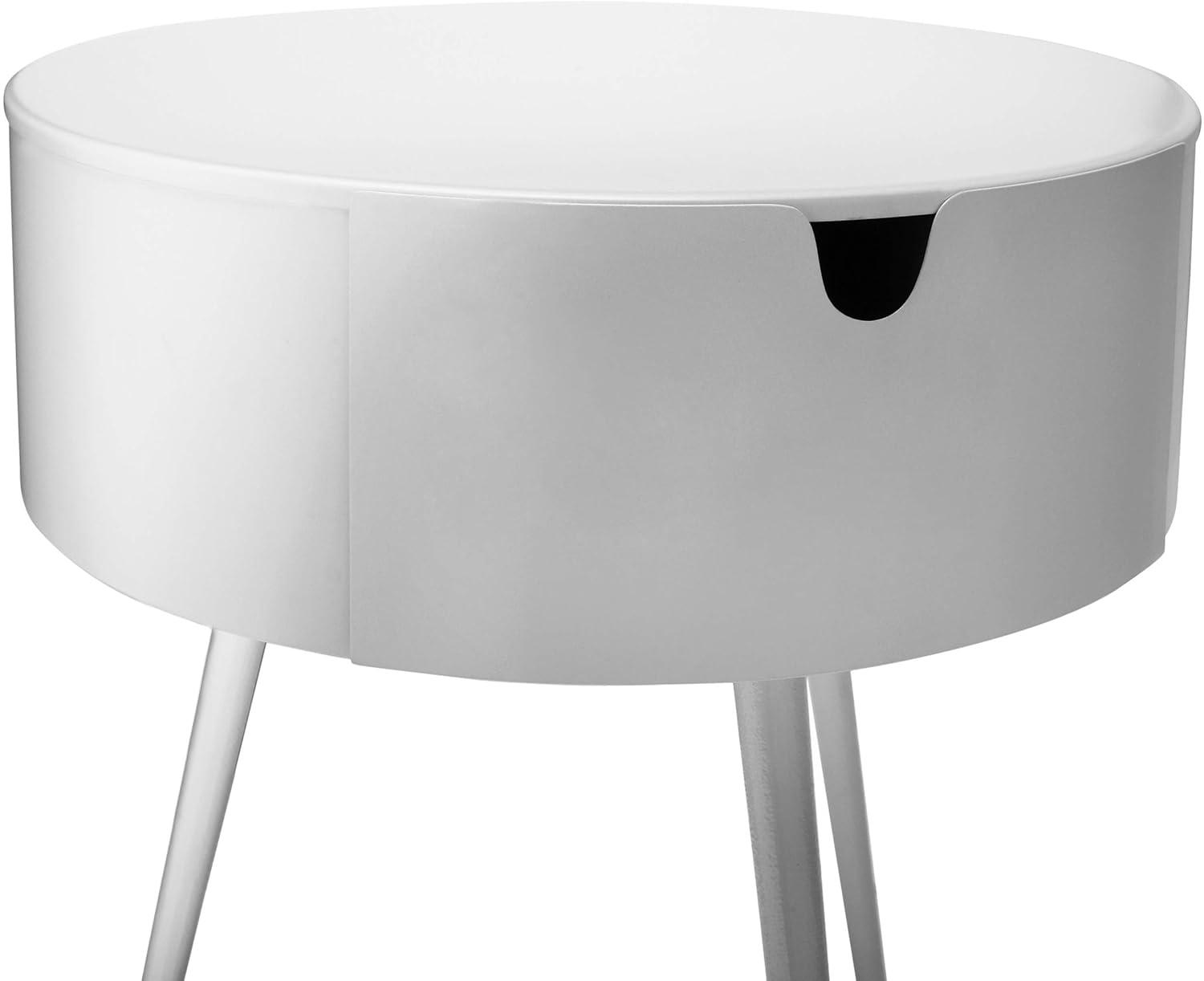 Meridian Furniture,Bali White Nightstand