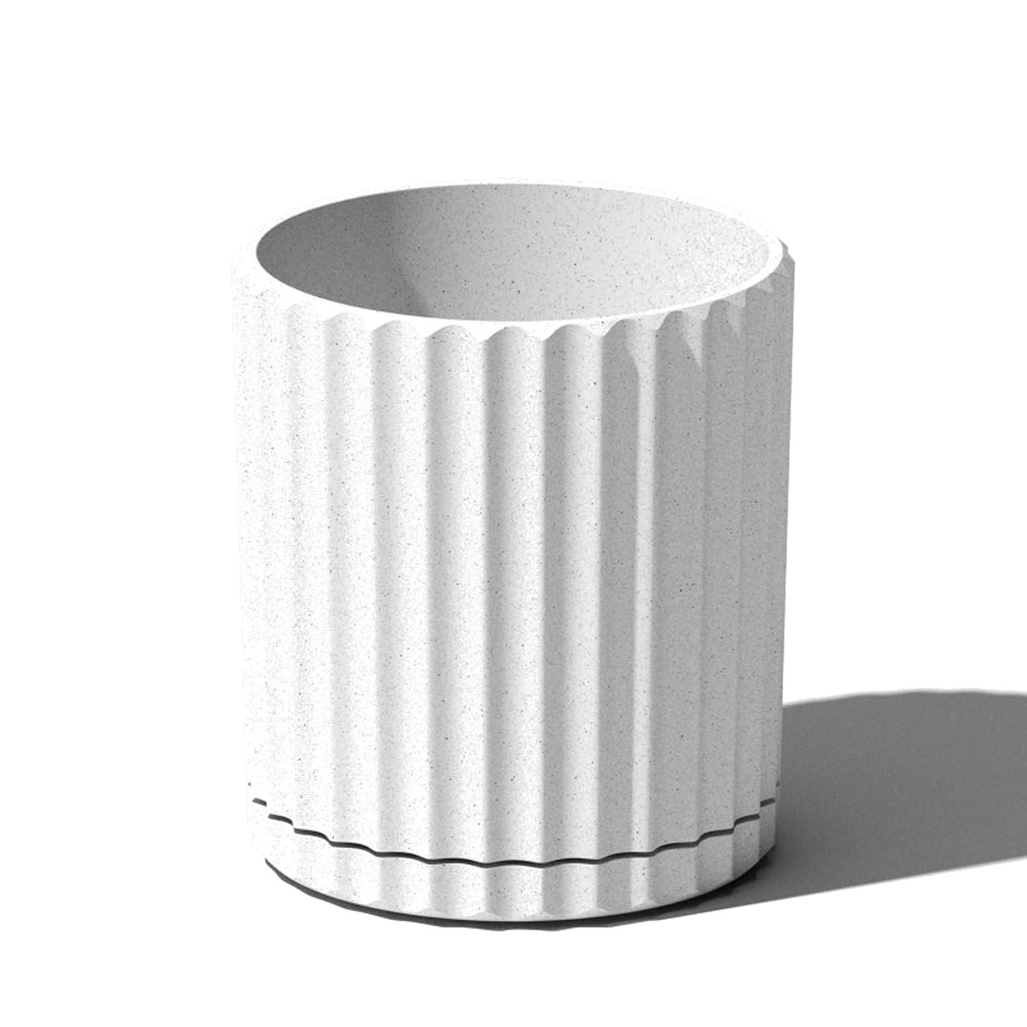 Veradek Mason Series Demi 6" Plastic-Stone Planter - White