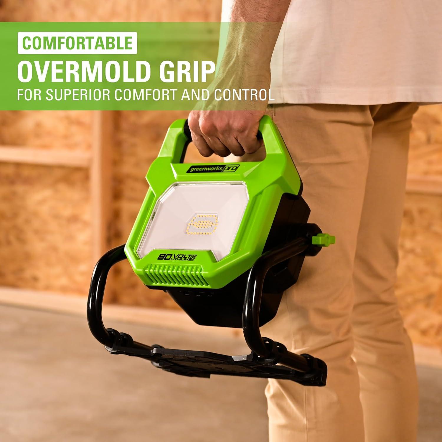 Greenworks Pro 80V (AC/DC) 2500-Lumen LED Work Light, Tool Only