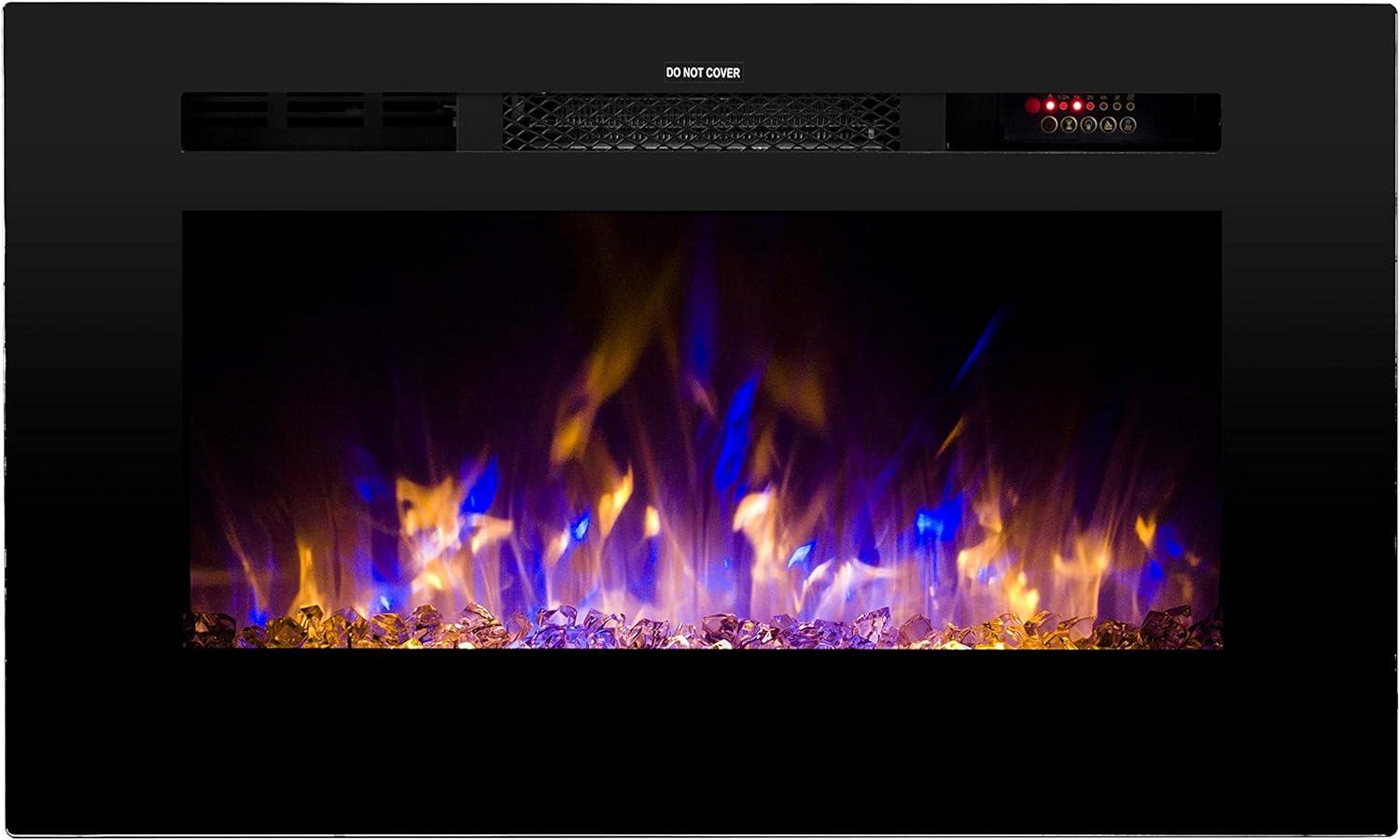 Touchstone The Sideline Electric Fireplace for Recessed or Wall Mount Installation