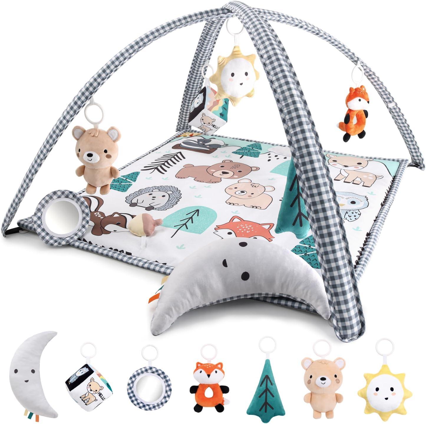 Woodland Animals 7-in-1 Baby Activity Play Gym and Mat