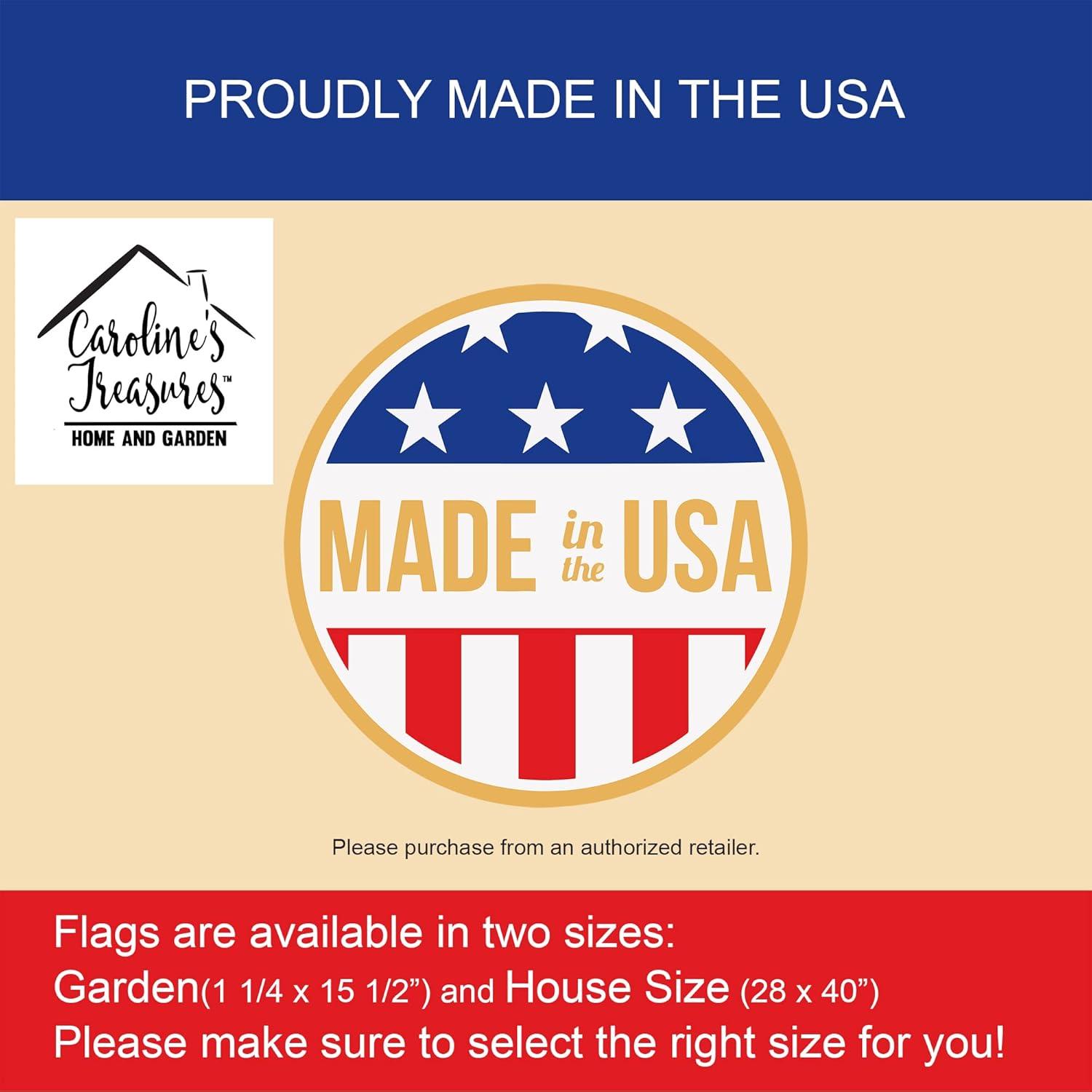 Caroline's Treasures Double Sided 40'' H x 28'' W Polyester House Flag