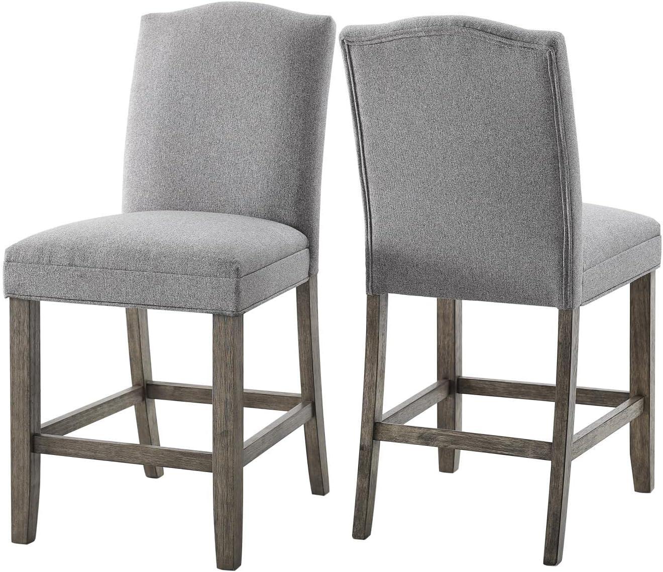 Steve Silver Grayson White Marble and Driftwood 6-Piece Counter Height Set