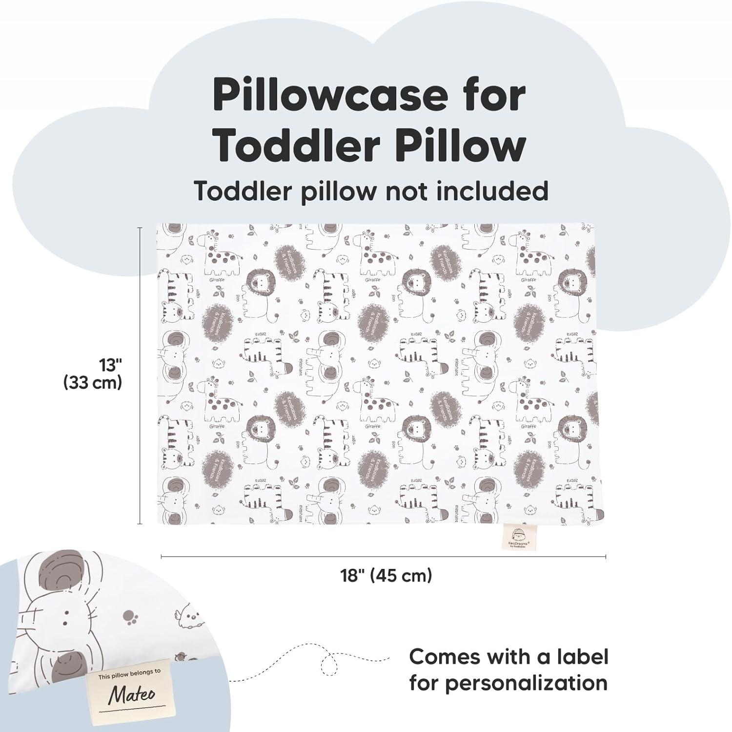 Organic Cotton Safari Print Toddler Pillowcase