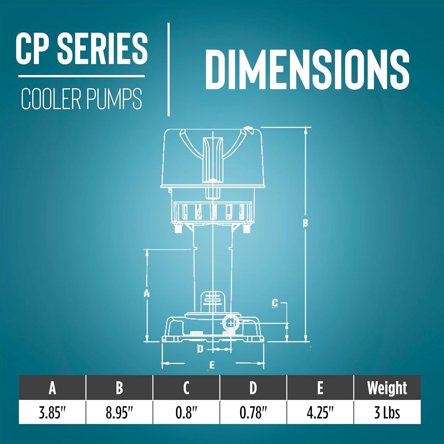 Blue and White Evaporative Cooler Pump with 6-ft Cord