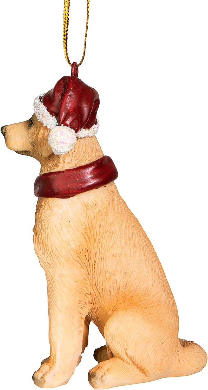 Design Toscano Golden Retriever Holiday Dog Ornament Sculpture