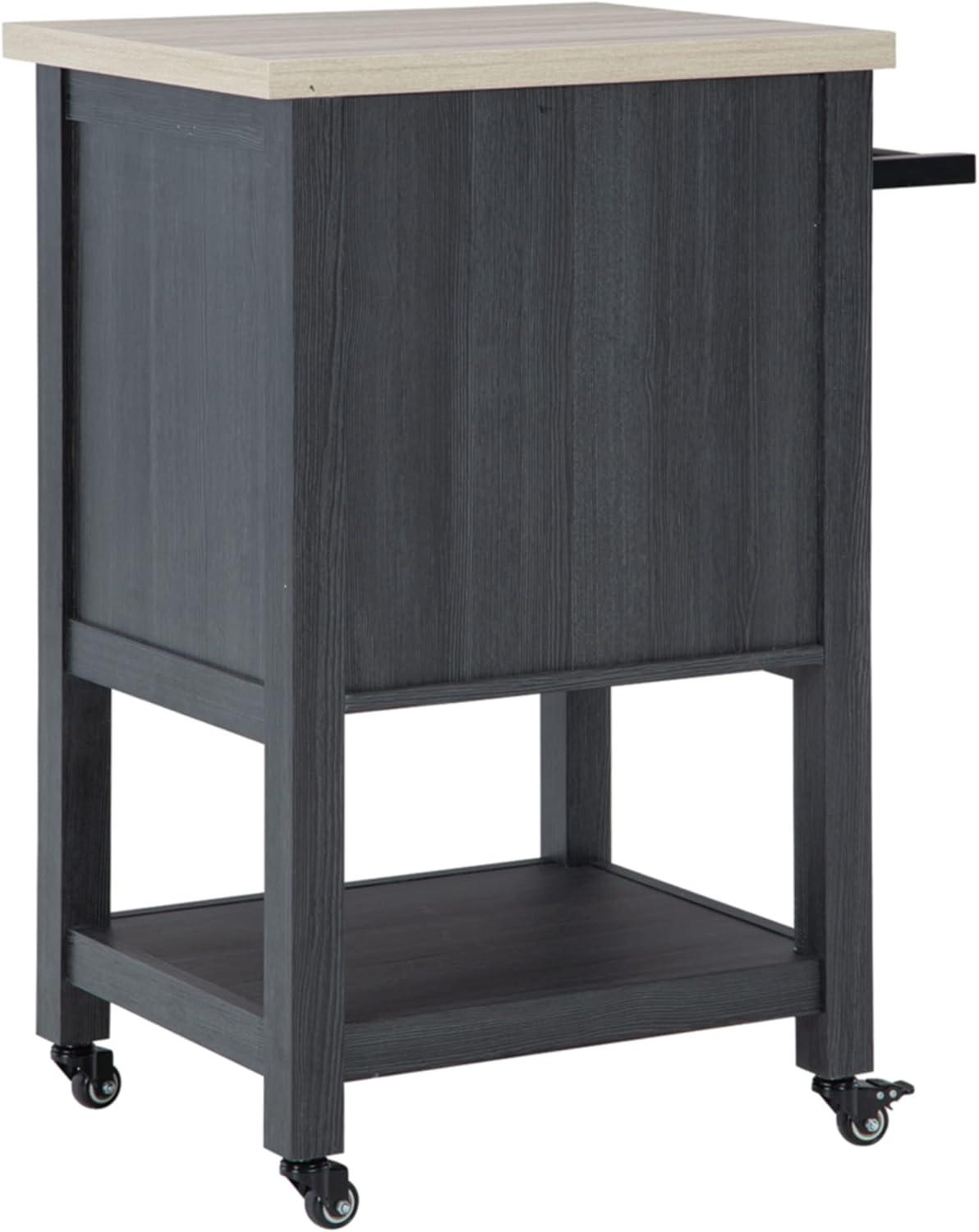 Signature Design by Ashley Casual Boderidge Bar Cart, Antique White