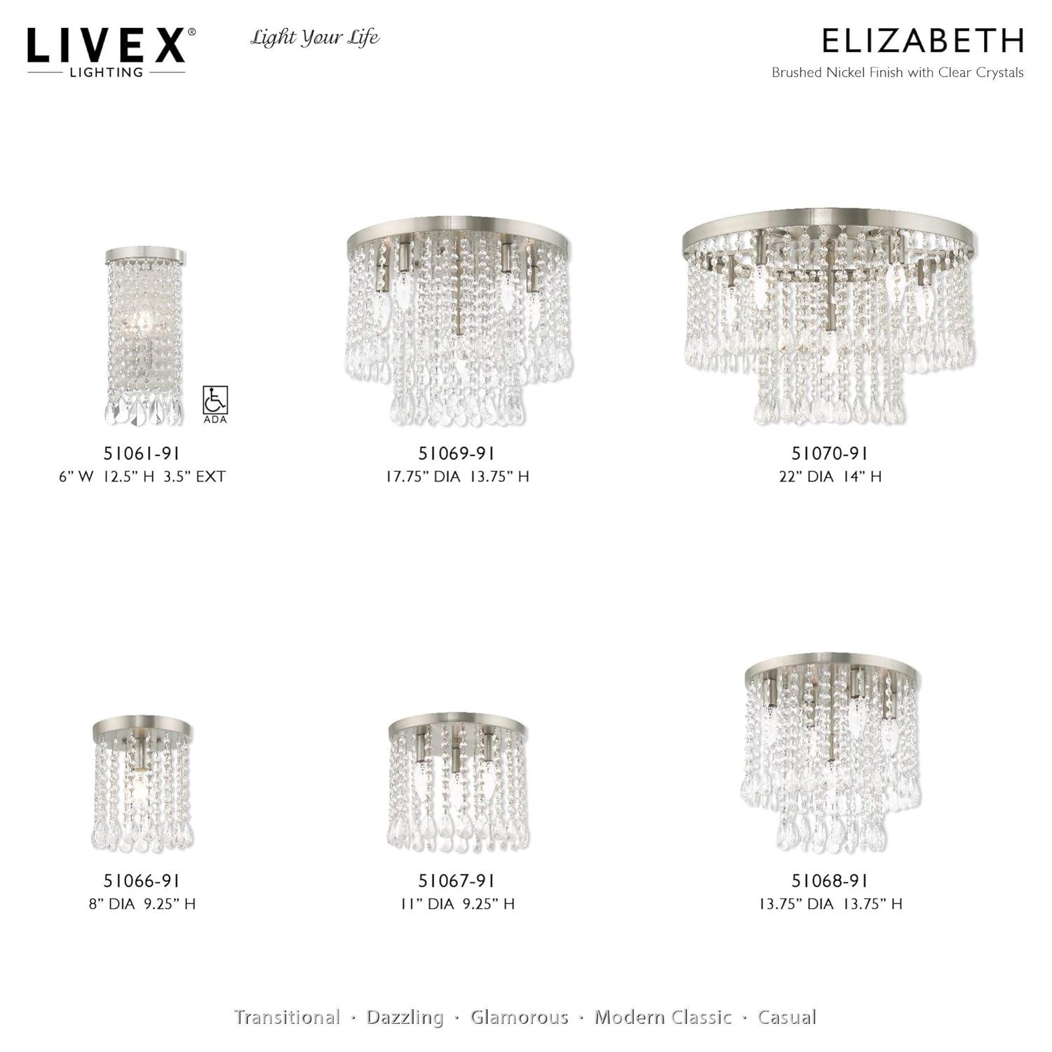 Livex Lighting Elizabeth 5 - Light Pendant in  Antique Brass