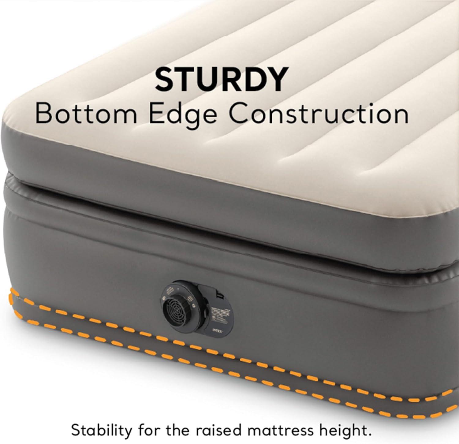 Intex Intex Dura Beam Plus Fiber-Tech Elevated Air Mattress with Built-In Pump