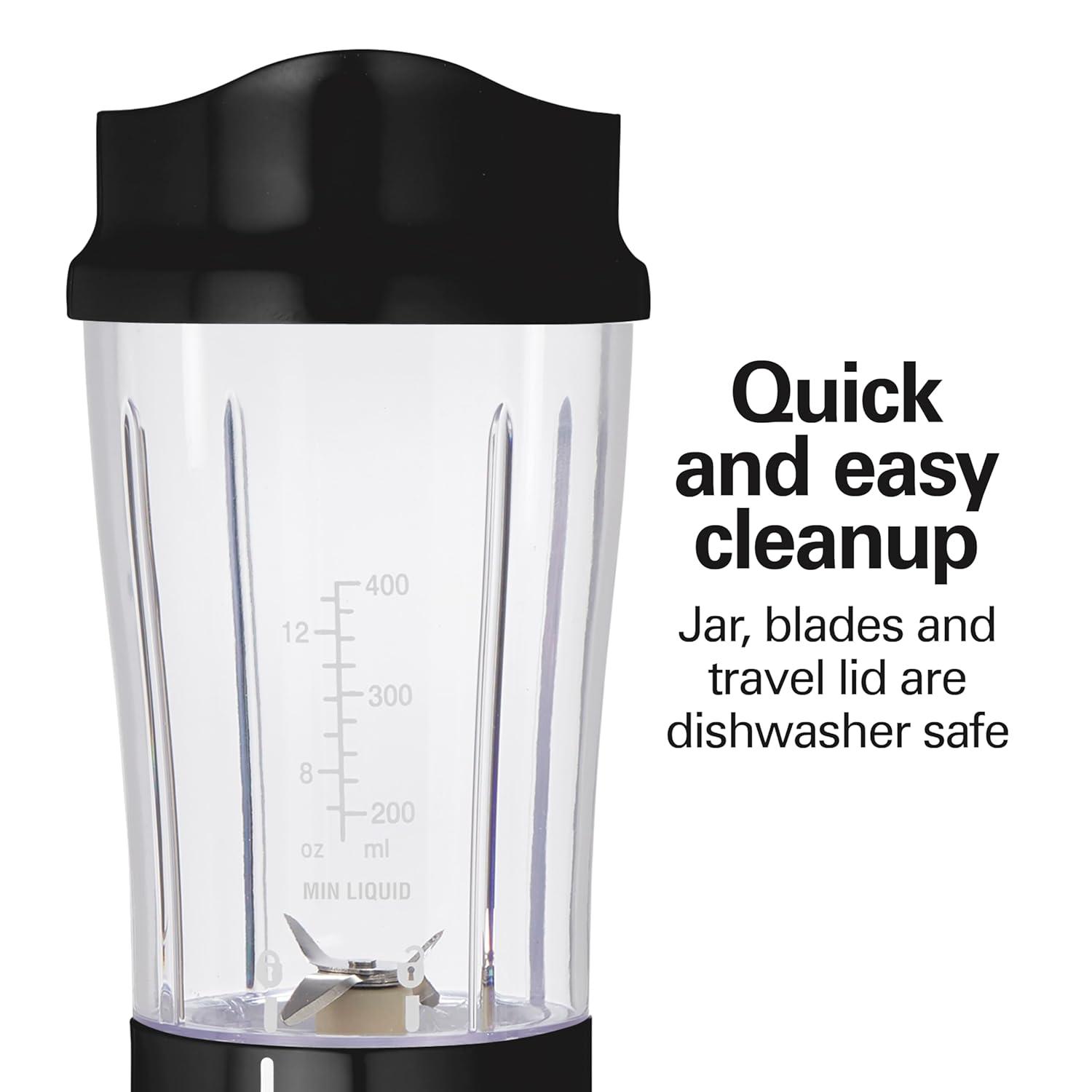 Hamilton Beach 51101B Personal Blender with Travel Lid, Black