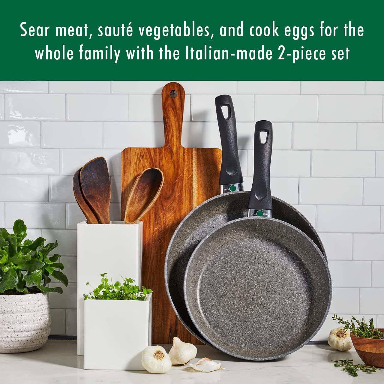 BALLARINI Parma by HENCKELS Forged Aluminum Nonstick Fry Pan Set, 2-Piece, Granite