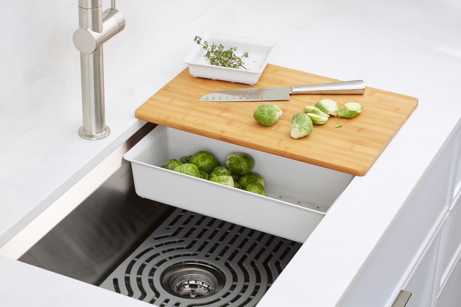 Task27-In X 22-In Top-Mount/Undermount Single-Bowl Workstation Kitchen Sink With Accessories