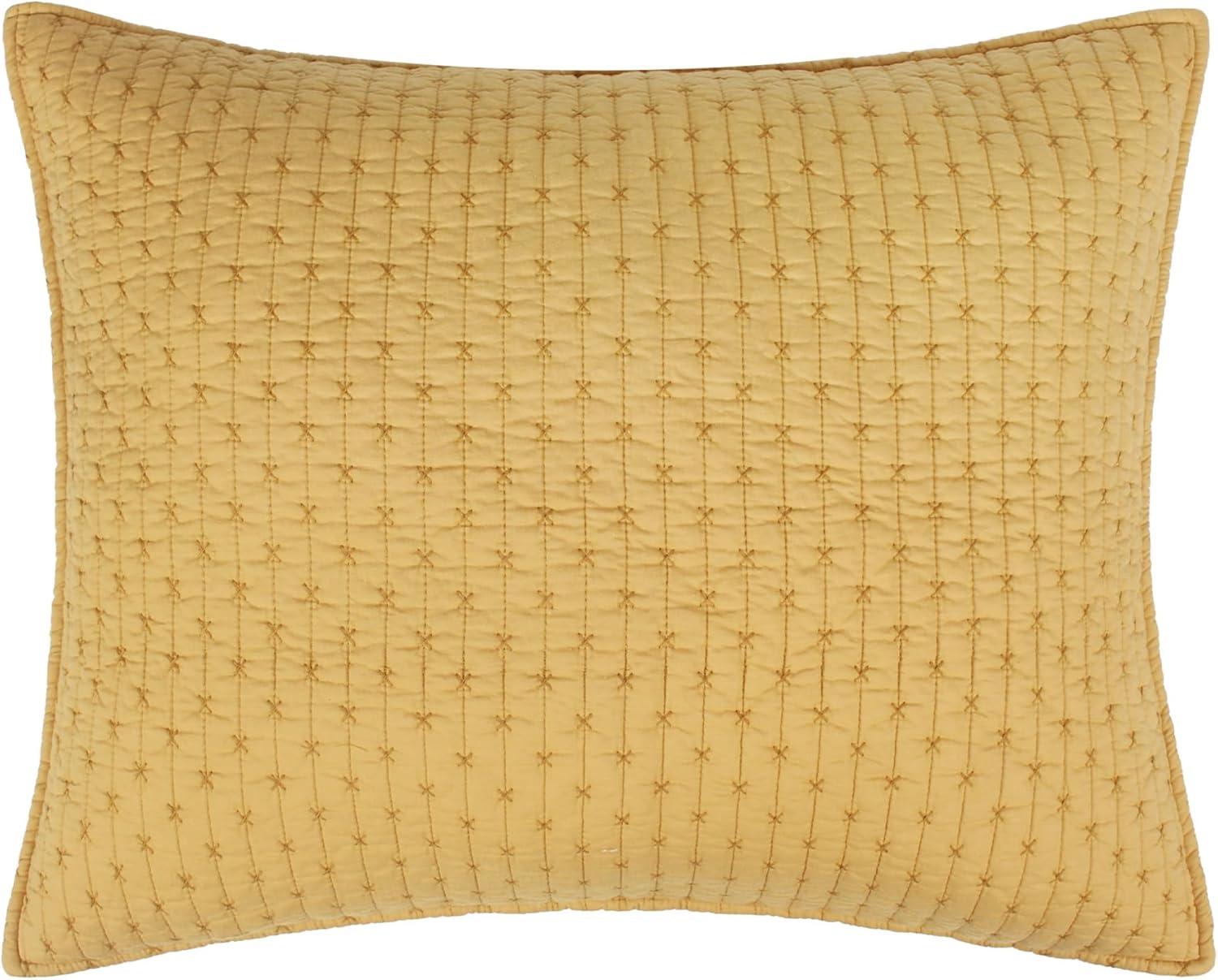 Cross Stitch Ochre Twin Quilt Set - Levtex Home